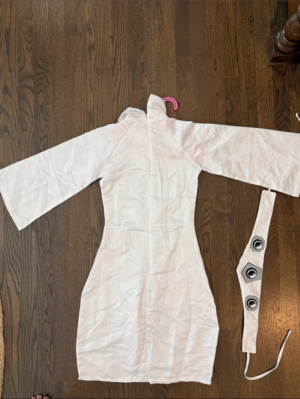 Kids White Princess Leia Costume Dress with Sash
